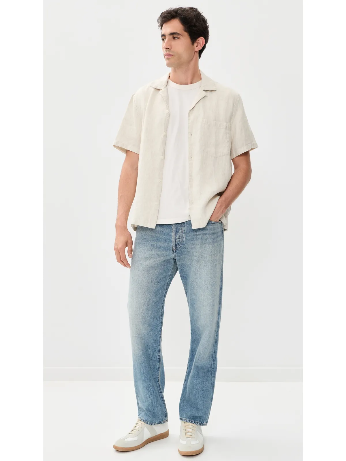 Madewell リネン ショートスリーブトップ - 画像5