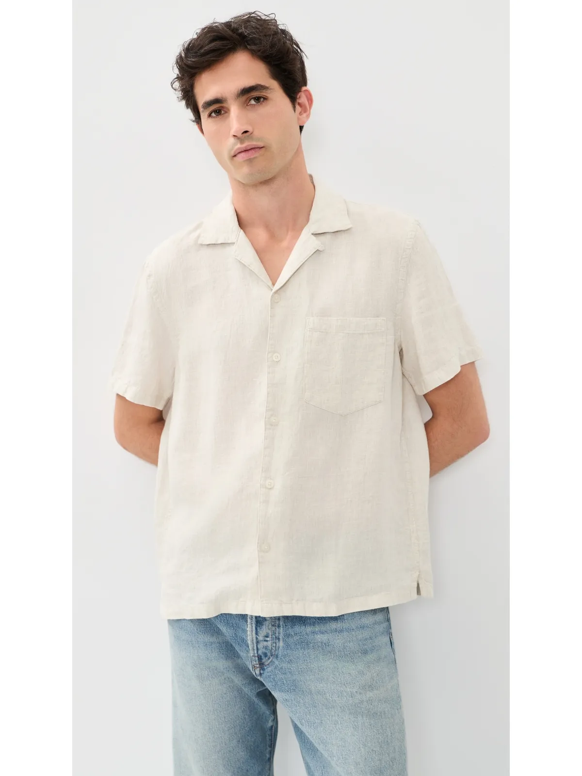 Madewell リネン ショートスリーブトップ - 画像2