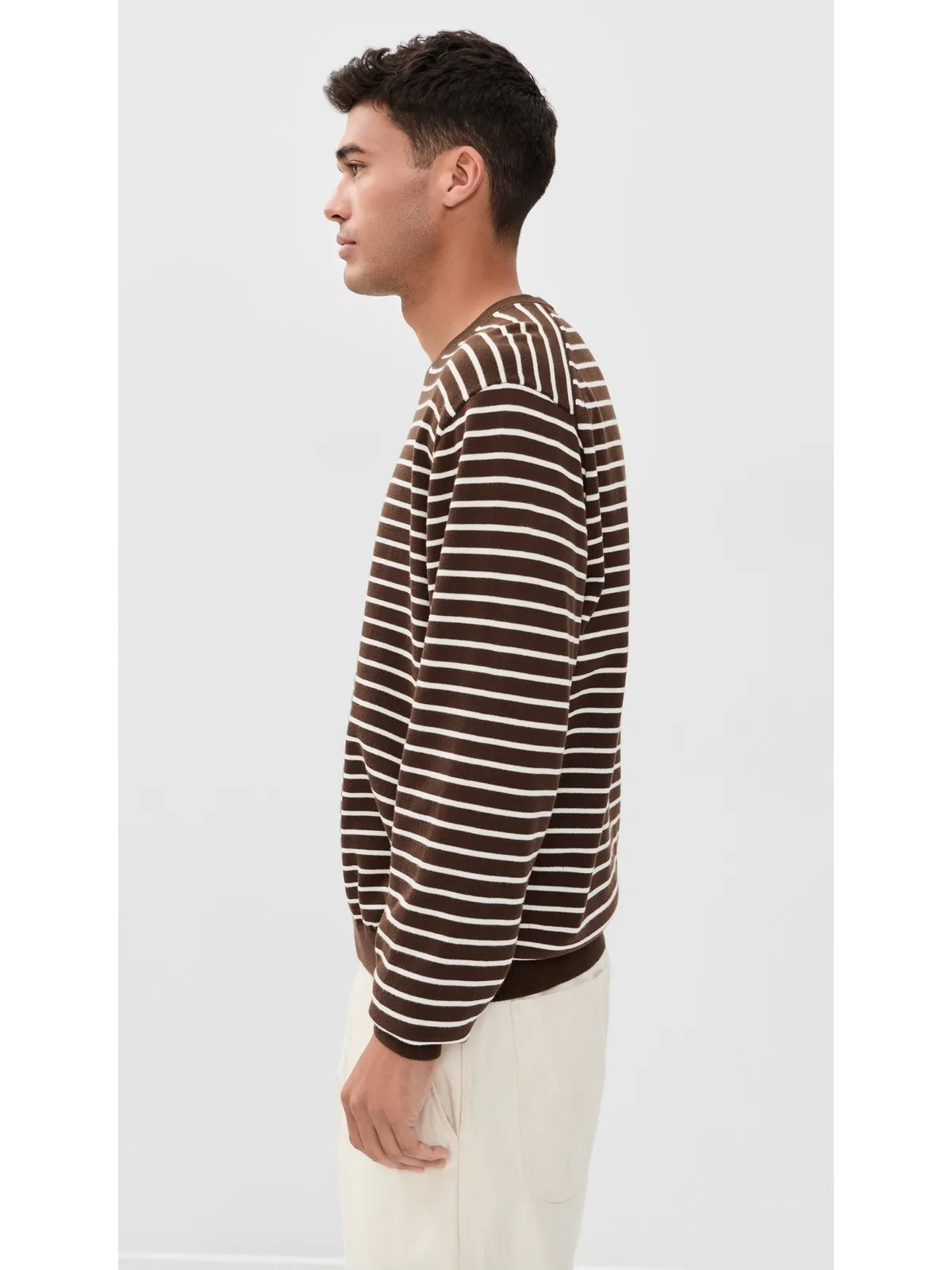 Madewell コットン ロングスリーブ クルーネック セーター（ストライプ） - 画像4