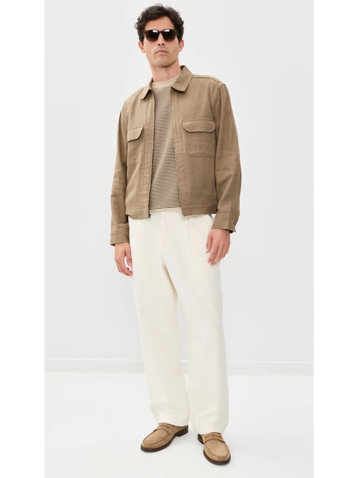 Madewell ヘリンボーンリネン ジップジャケット - 画像5