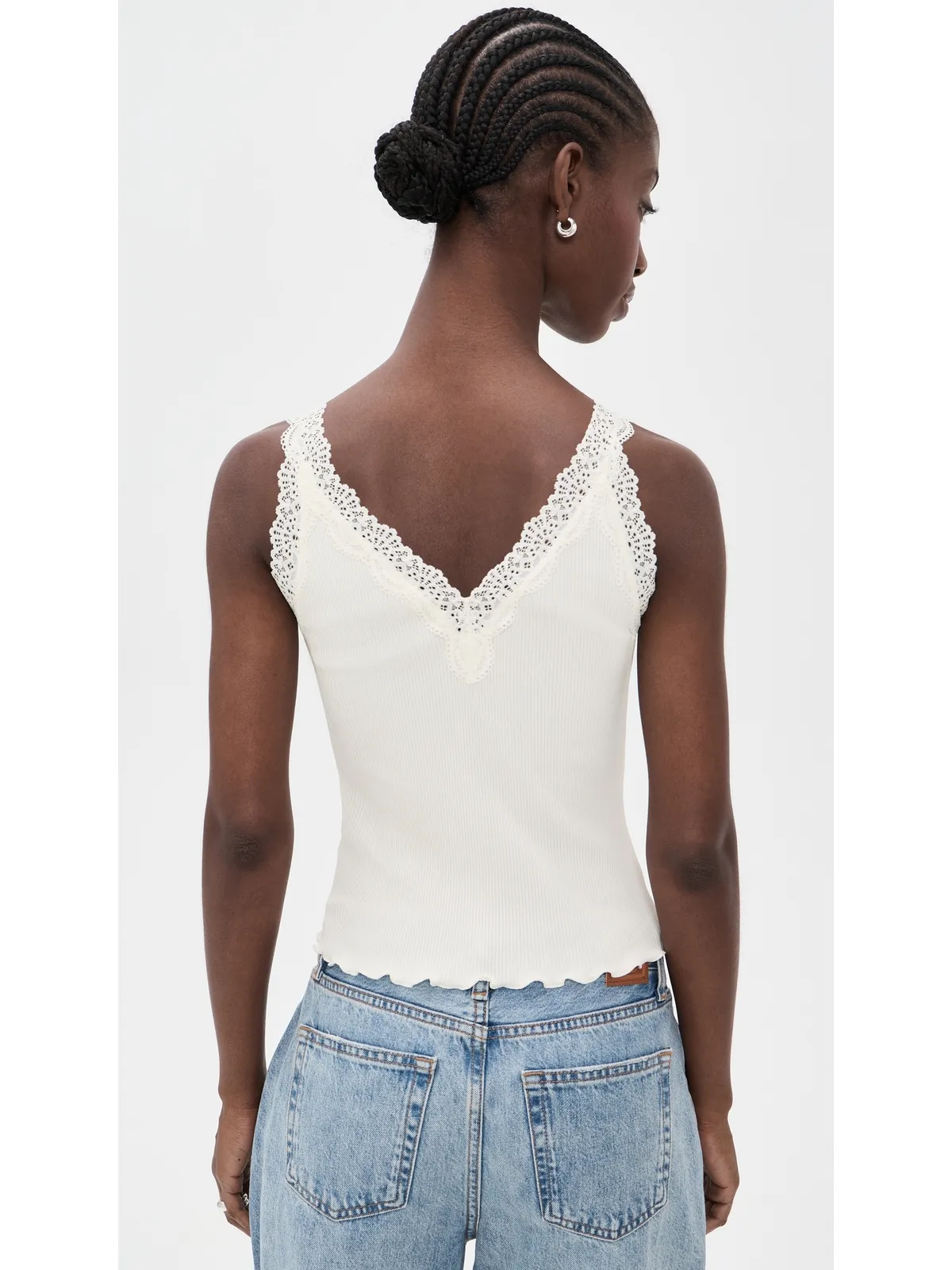Madewell レーストリムリブ タンクトップ - 画像3