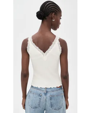 Madewell レーストリムリブ タンクトップ - サムネイル3