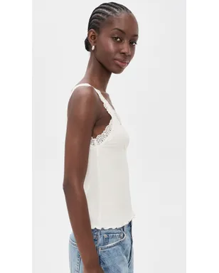 Madewell レーストリムリブ タンクトップ - サムネイル4