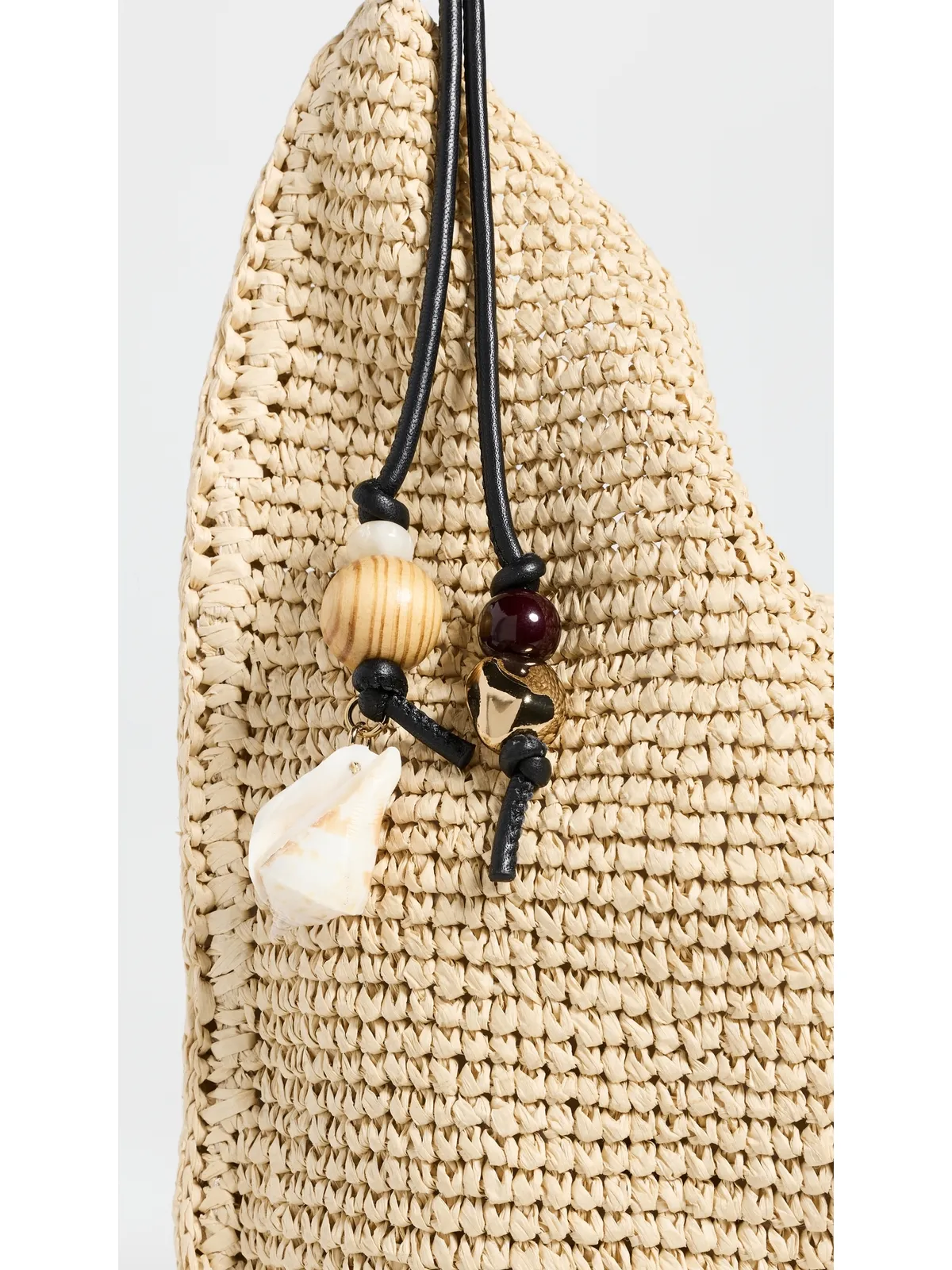 Madewell ラフィア素材のマイリー ショルダーバッグ ナチュラル/マルチ - 画像6
