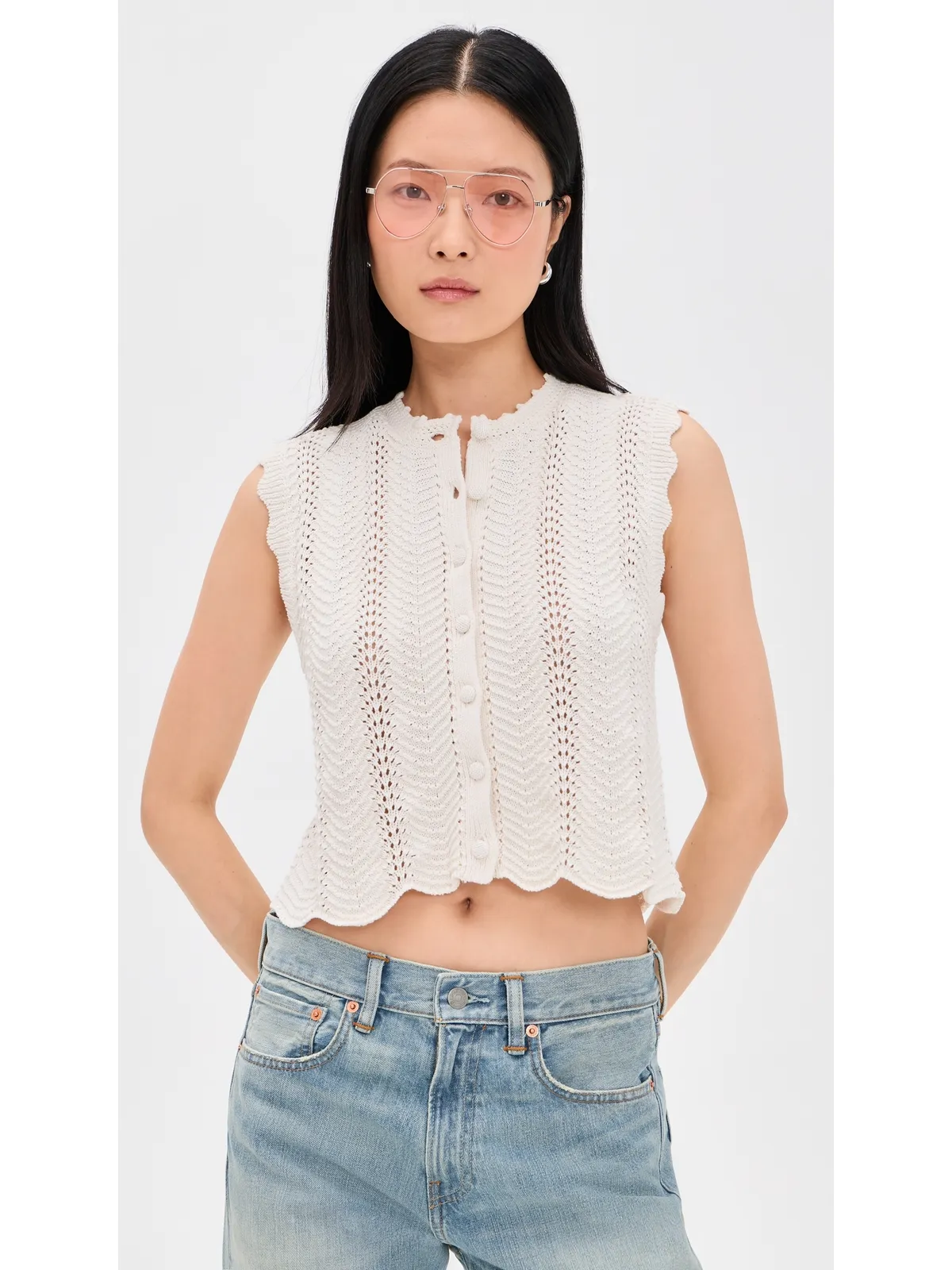 Madewell キム ウェービー ステッチ ベスト - 画像2