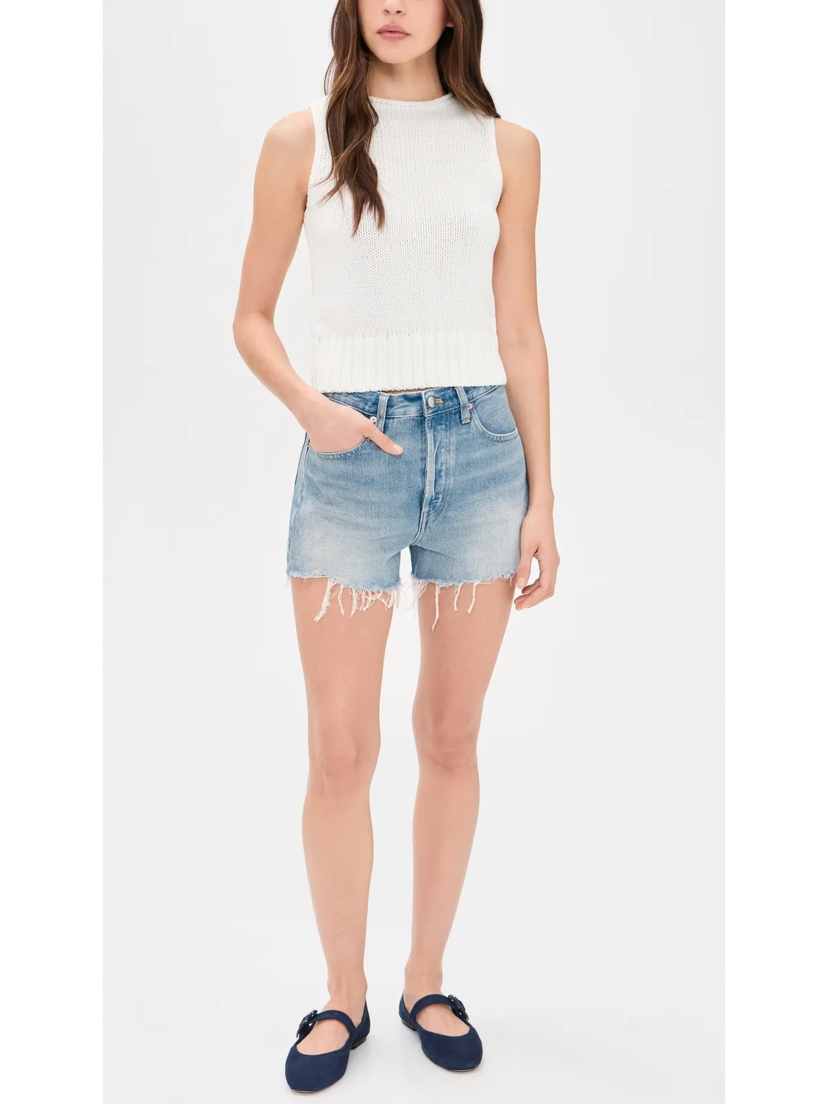 Madewell エセックス デニムショートパンツ デストリッド - 画像5
