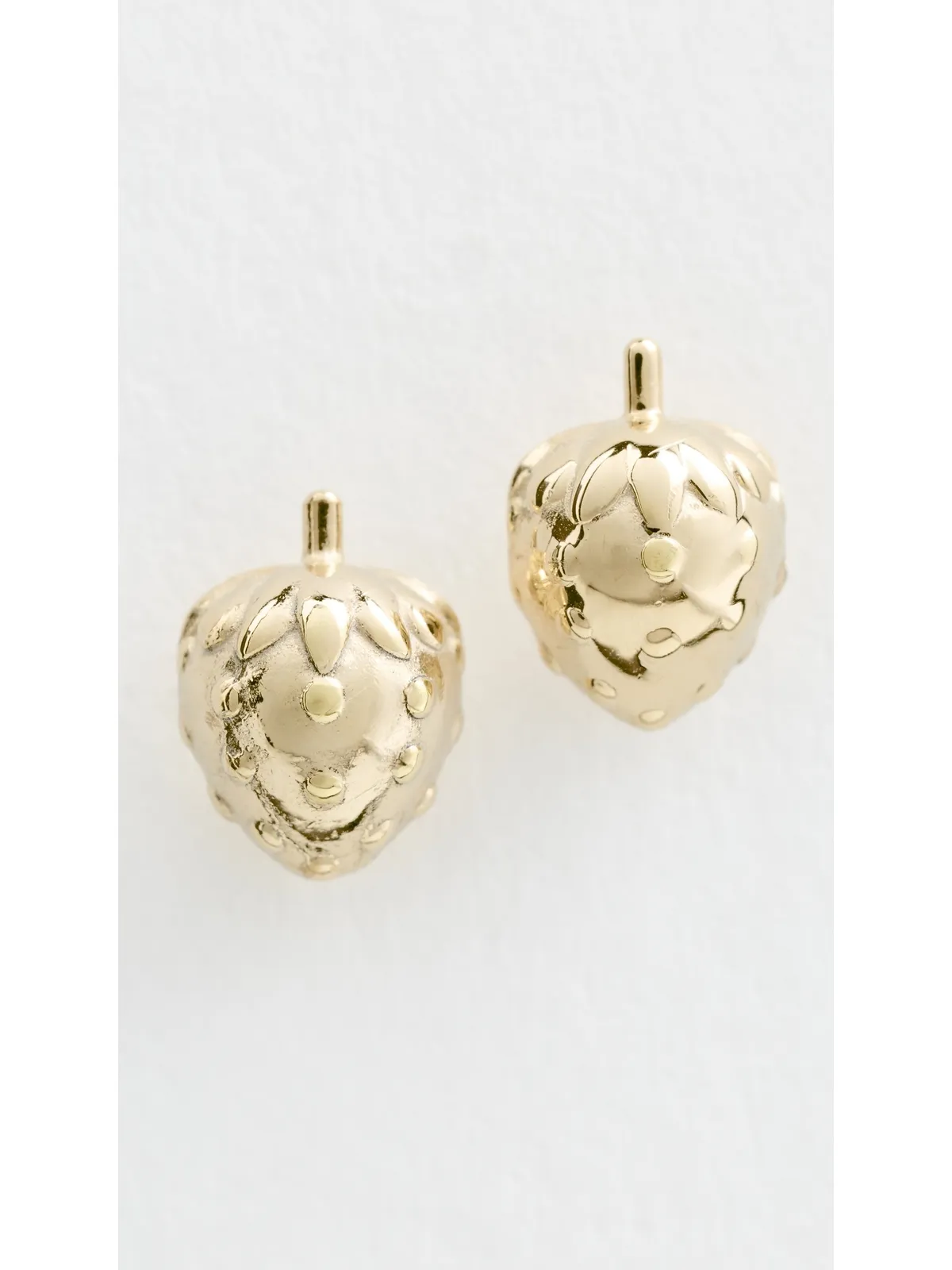 Madewell デミーファイン ストロベリースタッド ピアス 14K ゴールド - 画像2