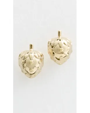 Madewell デミーファイン ストロベリースタッド ピアス 14K ゴールド - サムネイル2