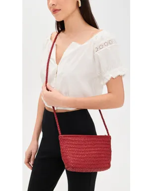 Madewell The Woven Crossbody Bag Scarlet - サムネイル3
