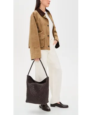 Madewell シグネチャー ウェーブン コレクション バケットバッグ コーヒー豆色 - サムネイル3