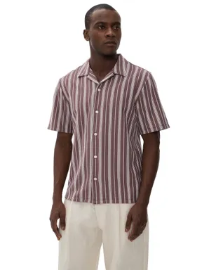 Madewell フローレンスシャツ Stripe Chalked Fig - サムネイル1