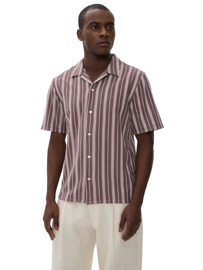 Madewell Madewell フローレンスシャツ Stripe Chalked Figの商品画像
