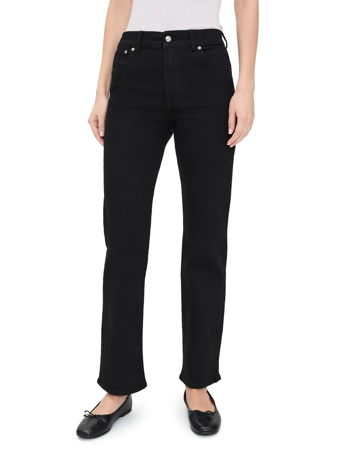Madewell ロングラインジーンズ ブラックフロスト - 画像1