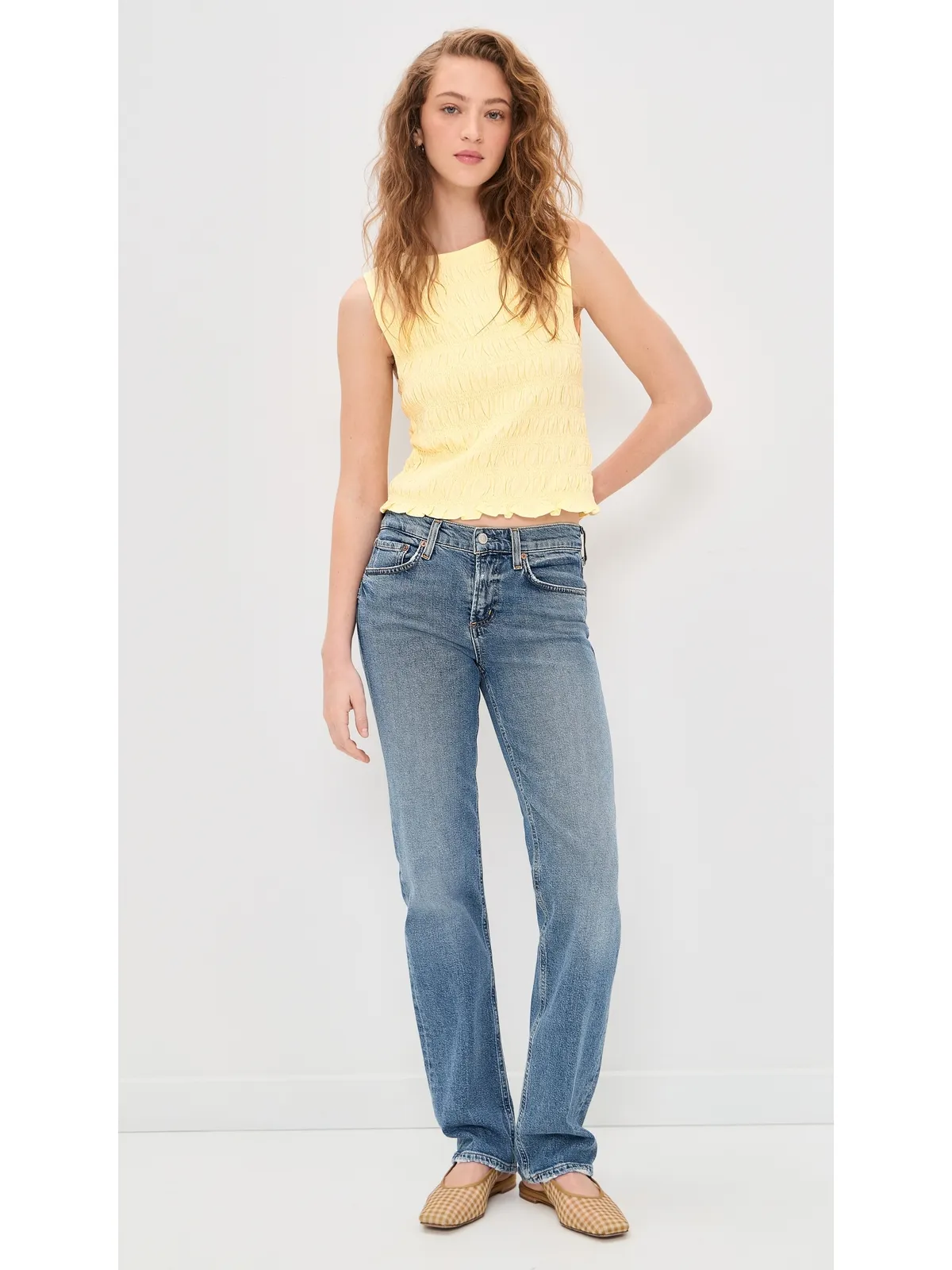 Madewell スモック入りボートネック タンクトップ - 画像5