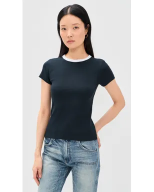 Madewell リブ編み 半袖 クルーネックTシャツ カラーブロック - サムネイル2