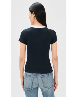 Madewell リブ編み 半袖 クルーネックTシャツ カラーブロック - サムネイル3
