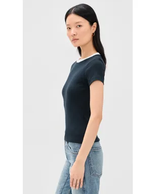 Madewell リブ編み 半袖 クルーネックTシャツ カラーブロック - サムネイル4
