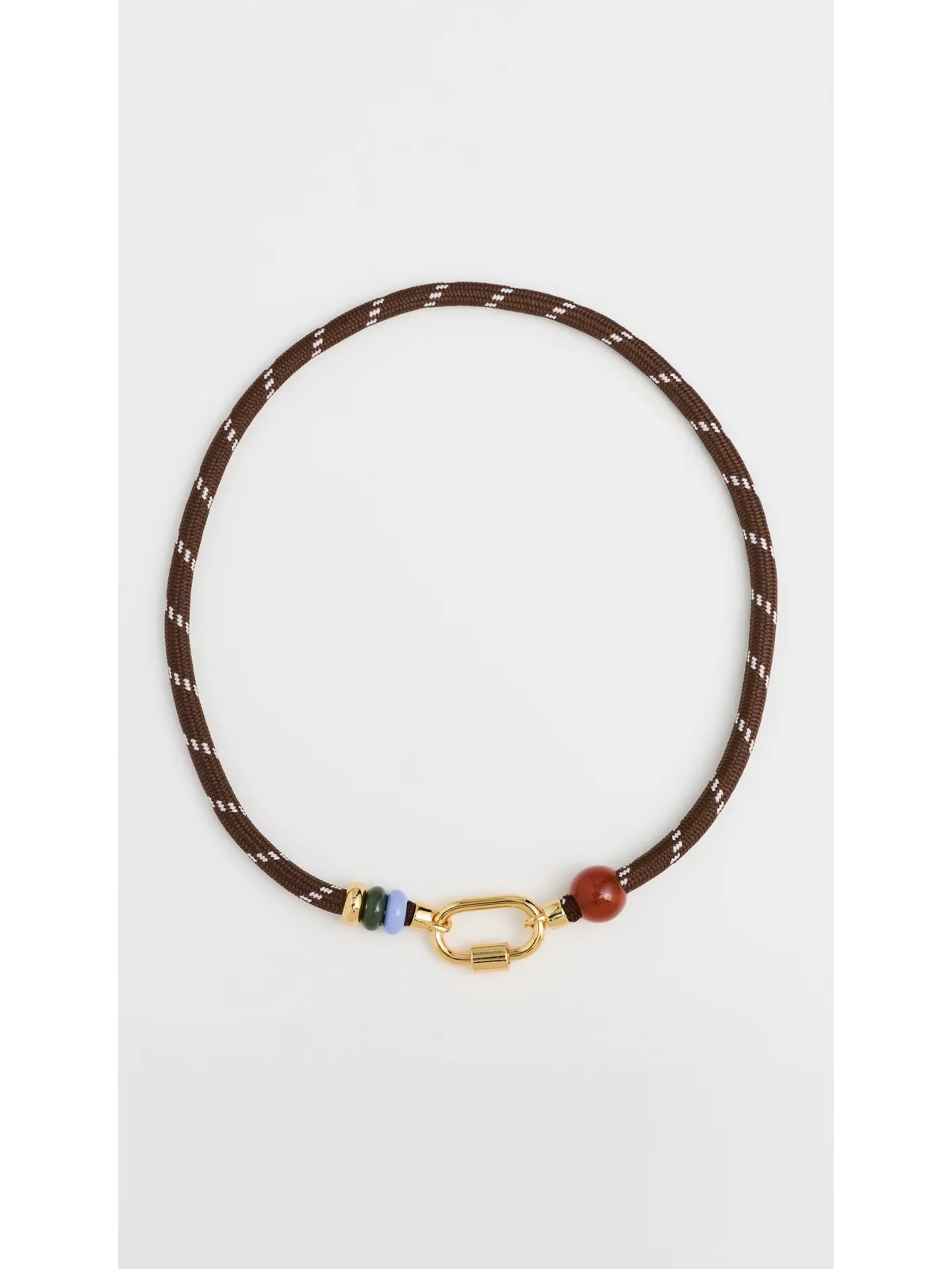 Madewell セミ宝石風カラビナ パラコード チャーム ネックレス - 画像2