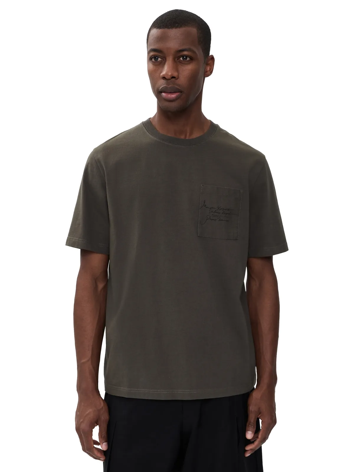 Maison Kitsuné ポエティック・スクリプト コンフォートTシャツ ベルーガ - 画像1