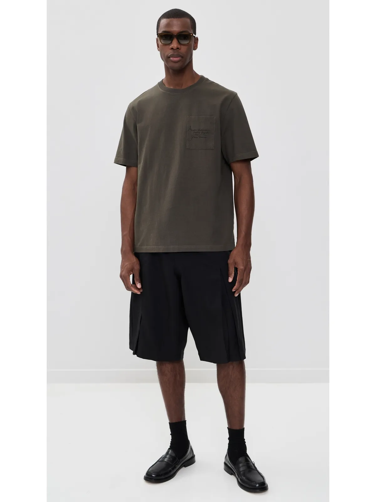 Maison Kitsuné ポエティック・スクリプト コンフォートTシャツ ベルーガ - 画像5