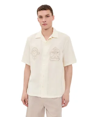 Maison Kitsuné パリジャン・モニュメント・リゾートシャツ クレイ - サムネイル1