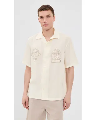 Maison Kitsuné パリジャン・モニュメント・リゾートシャツ クレイ - サムネイル2