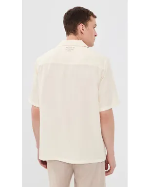 Maison Kitsuné パリジャン・モニュメント・リゾートシャツ クレイ - サムネイル3