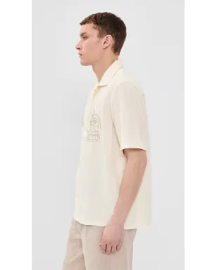 Maison Kitsuné パリジャン・モニュメント・リゾートシャツ クレイ - サムネイル4
