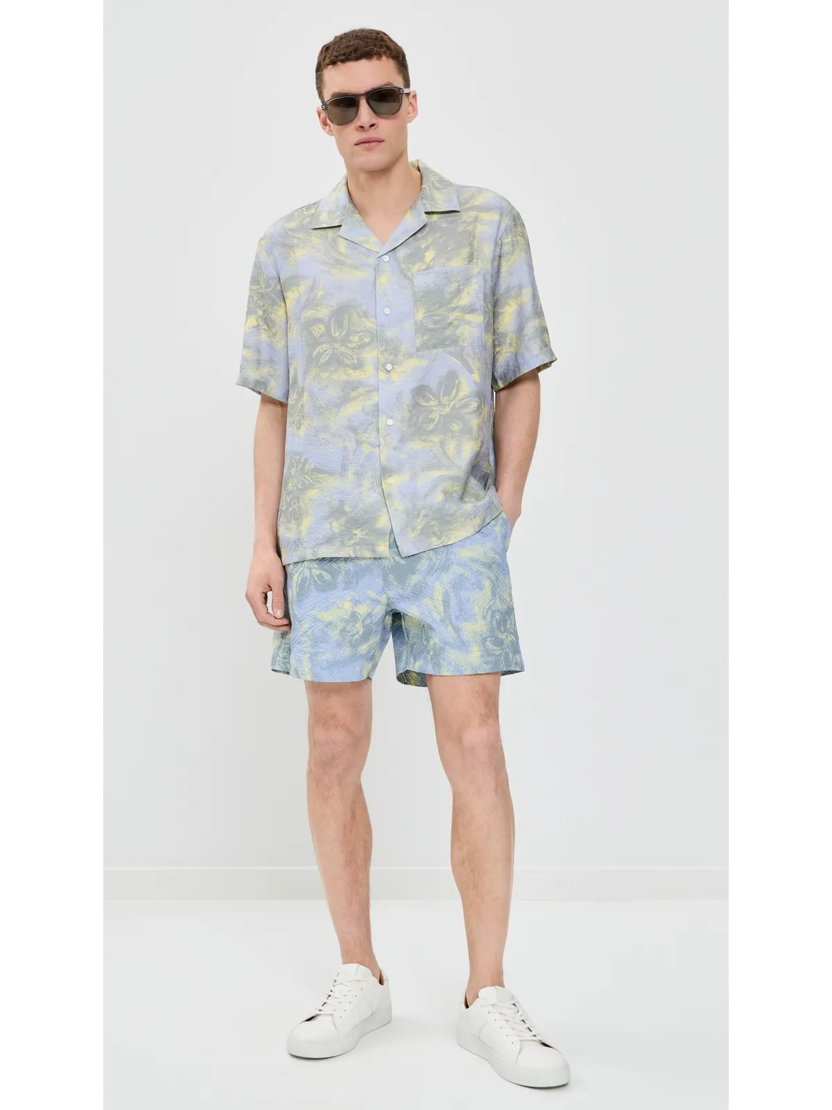 Maison Kitsuné プリントシアサー生地のスイムショーツ - 画像5