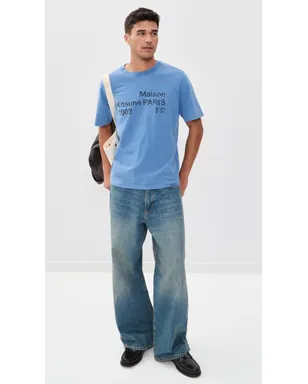 ビンテージ Maison Kitsuné 2002 フェイデッド コンフォート Tシャツ ラピスブルー - サムネイル2