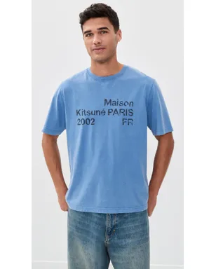 ビンテージ Maison Kitsuné 2002 フェイデッド コンフォート Tシャツ ラピスブルー - サムネイル3