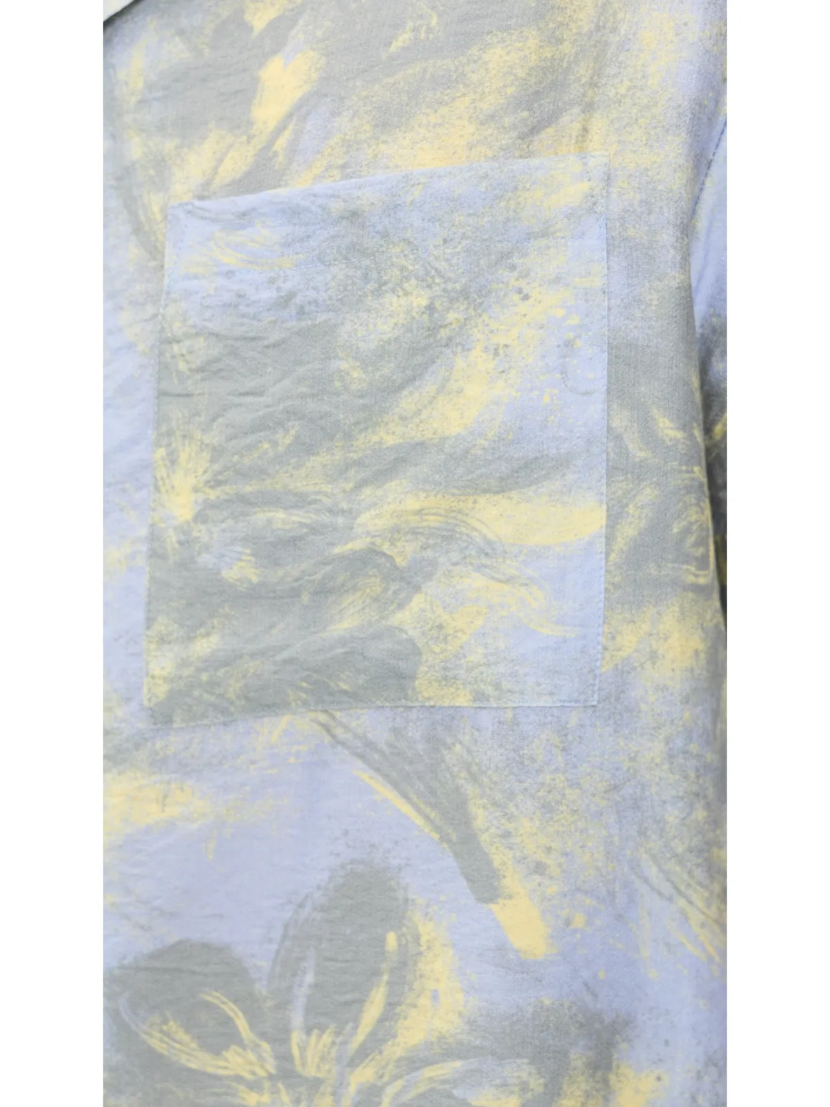 Maison Kitsuné リゾートシャツ アークティックアイス/パステルイエロー - 画像6