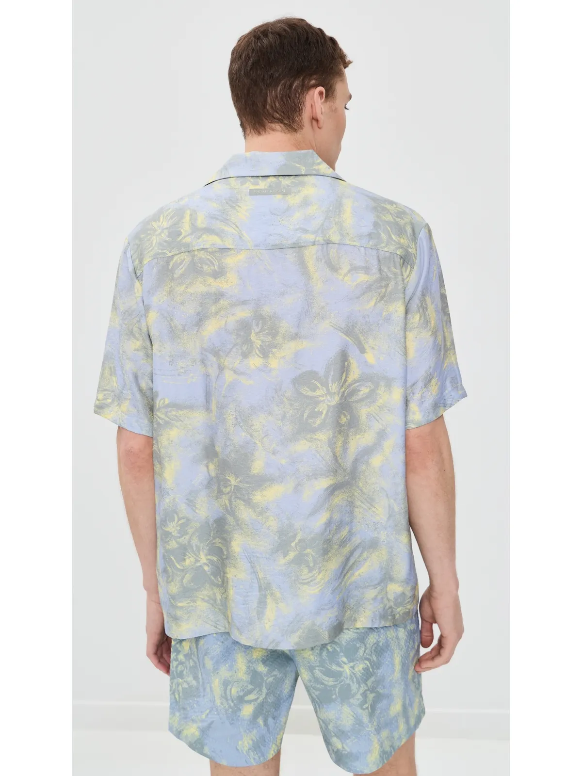 Maison Kitsuné リゾートシャツ アークティックアイス/パステルイエロー - 画像3
