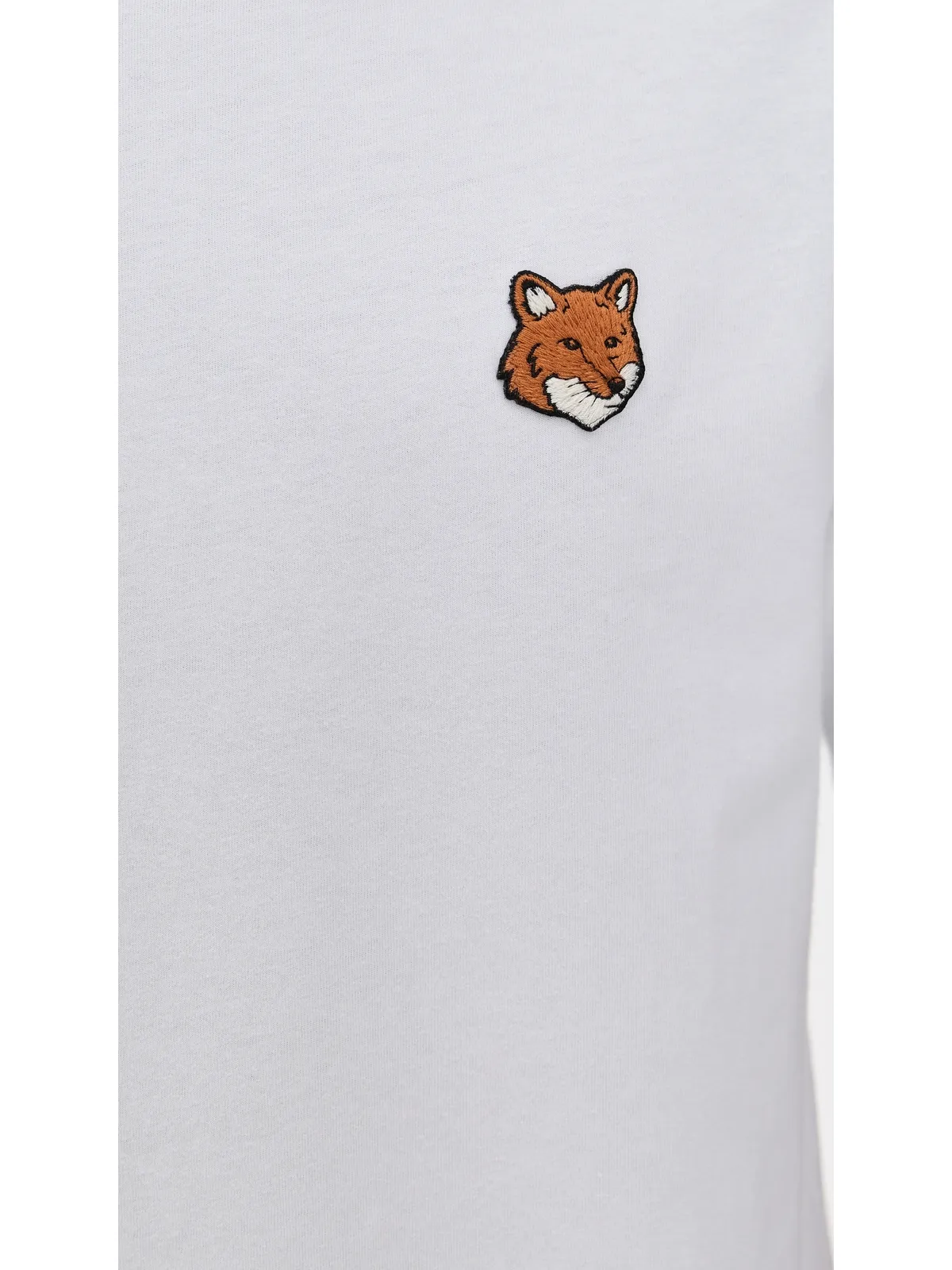 Maison Kitsuné フォックスヘッドパッチ付き レギュラーTシャツ ホワイト - 画像6