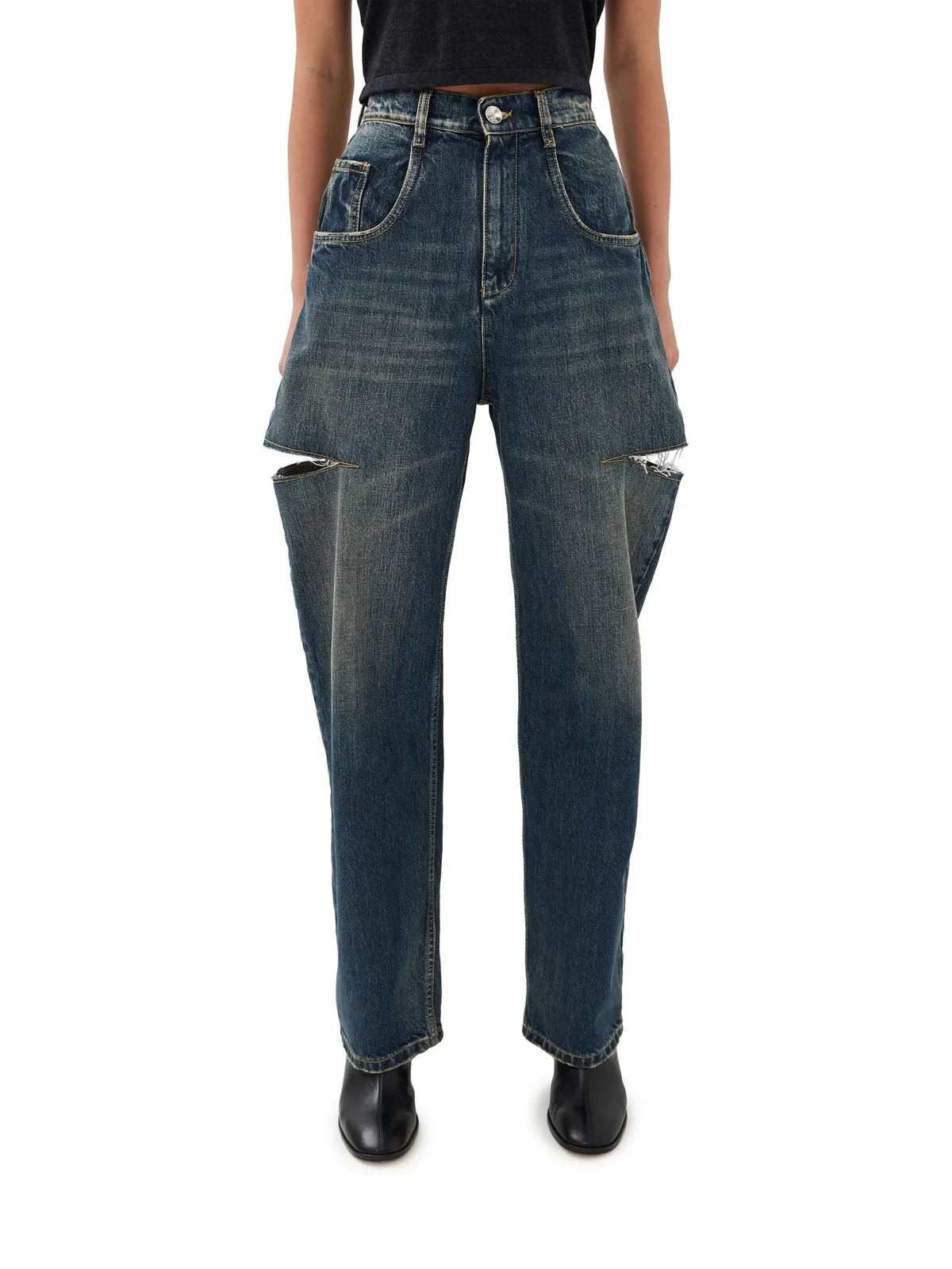 Maison Margiela 5ポケットパンツ ウォッシュドインディゴ 38 - 画像1