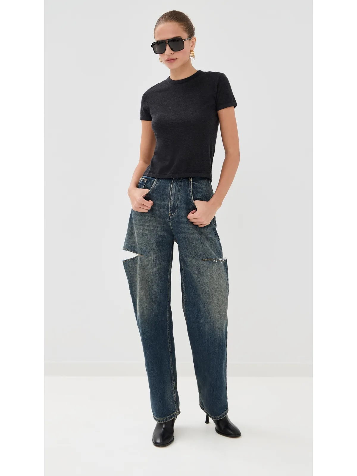 Maison Margiela 5ポケットパンツ ウォッシュドインディゴ 38 - 画像2
