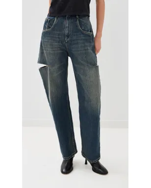 Maison Margiela 5ポケットパンツ ウォッシュドインディゴ 38 - サムネイル3