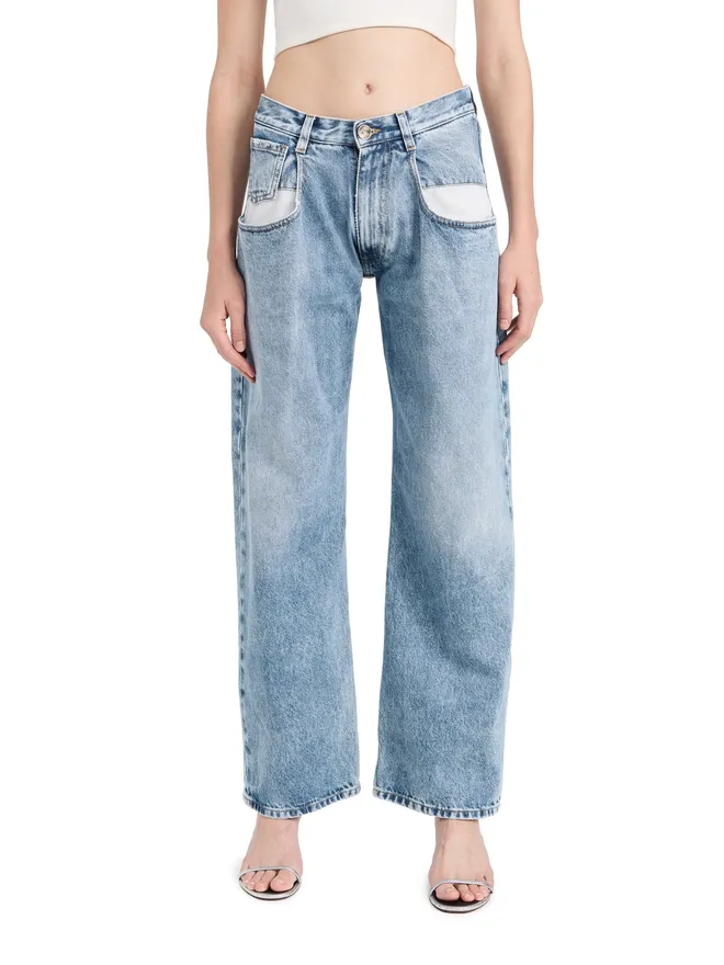 Maison Margiela Maison Margiela ストレートジーンズ コントラストポケット付き デニムの商品画像