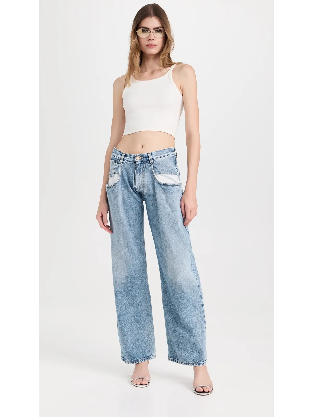 Maison Margiela ストレートジーンズ コントラストポケット付き デニム - 画像5