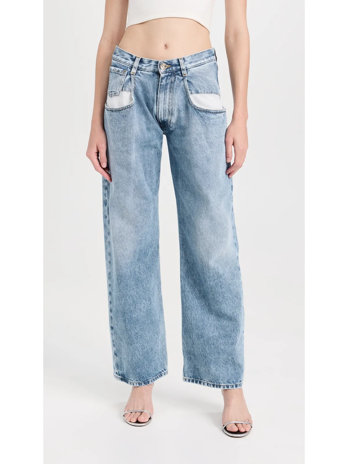 Maison Margiela ストレートジーンズ コントラストポケット付き デニム - 画像2