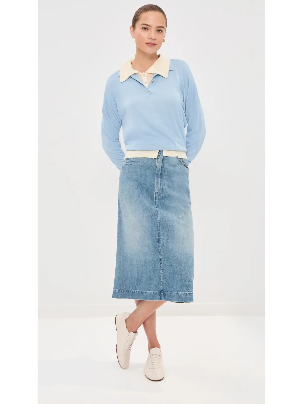 Maison Margiela デニム ミディスカート - 画像5