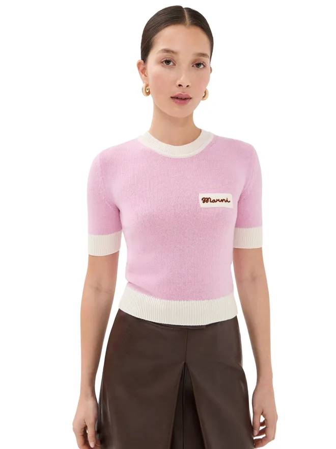 Marni Marni ラウンドネック セーター ピンク グミの商品画像