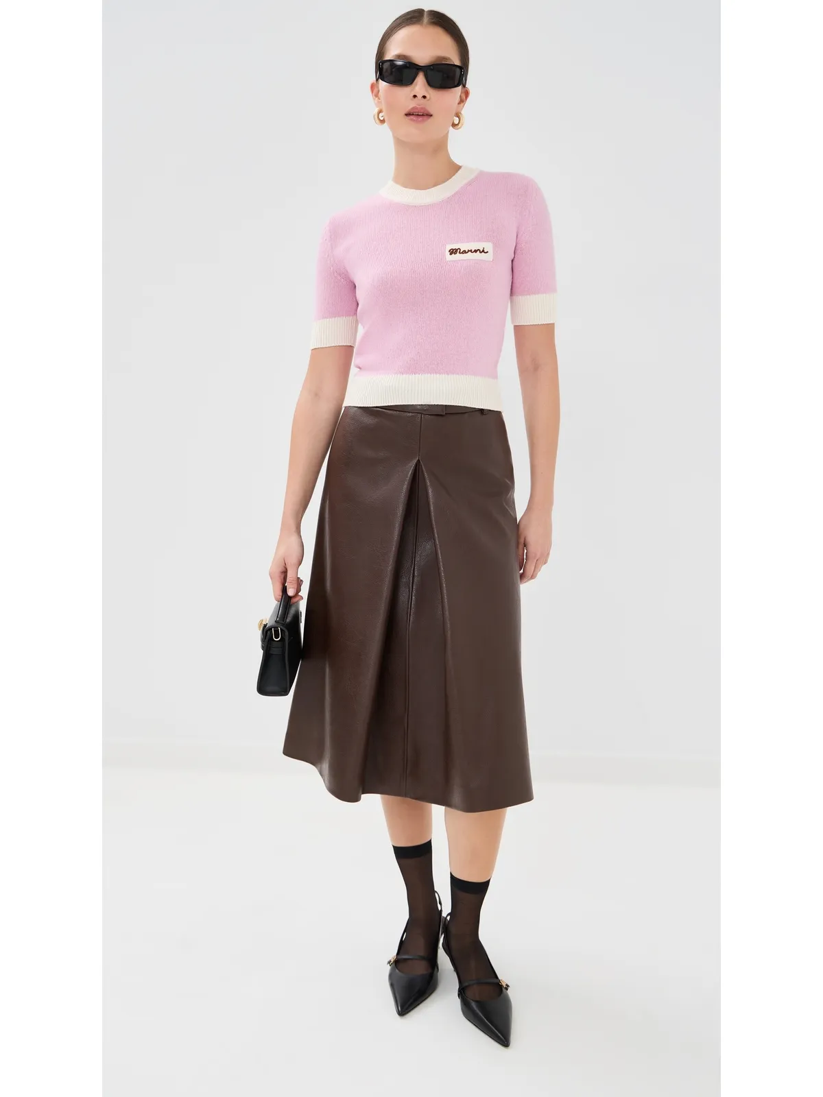 Marni ラウンドネック セーター ピンク グミ - 画像5