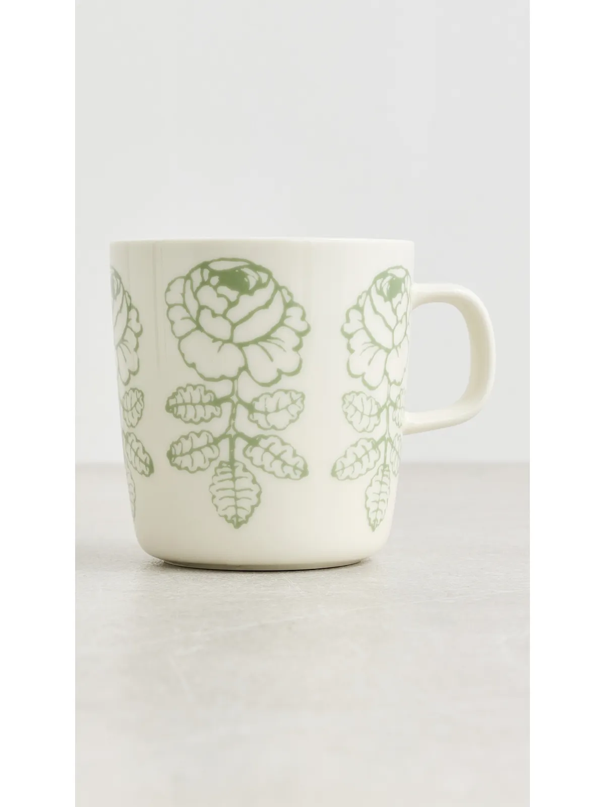Marimekko オイヴァ ヴィヒkiruusu マグカップ White/Sage - 画像2