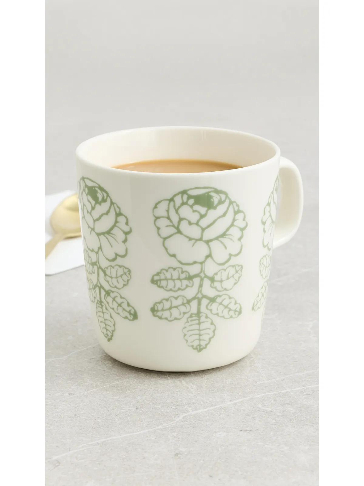 Marimekko オイヴァ ヴィヒkiruusu マグカップ White/Sage - 画像3