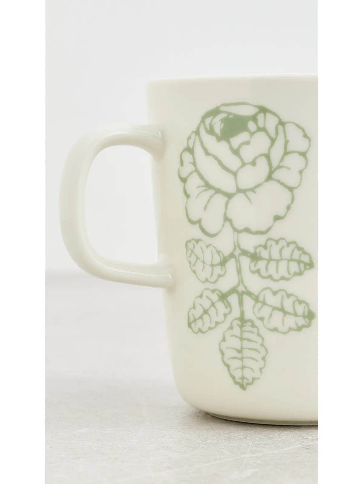 Marimekko オイヴァ ヴィヒkiruusu マグカップ White/Sage - 画像4