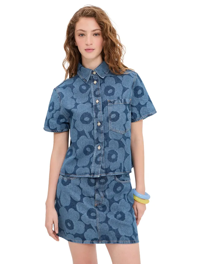 Marimekko Marimekko マリデニム ユニッコ シャツ ミッドインディゴの商品画像