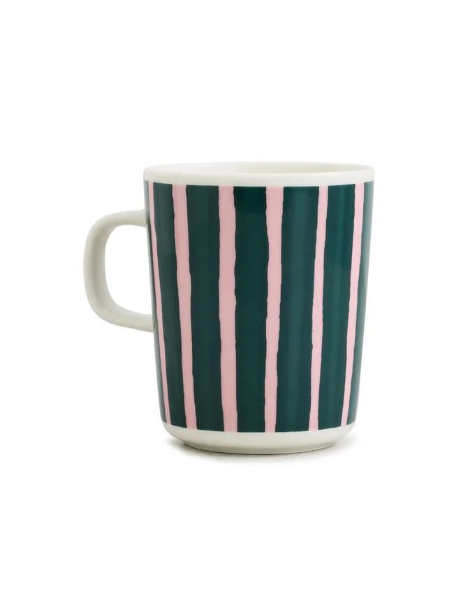 Marimekko Marimekko オイバ ピッコロ マグ White/Pink/Dark Greenの商品画像