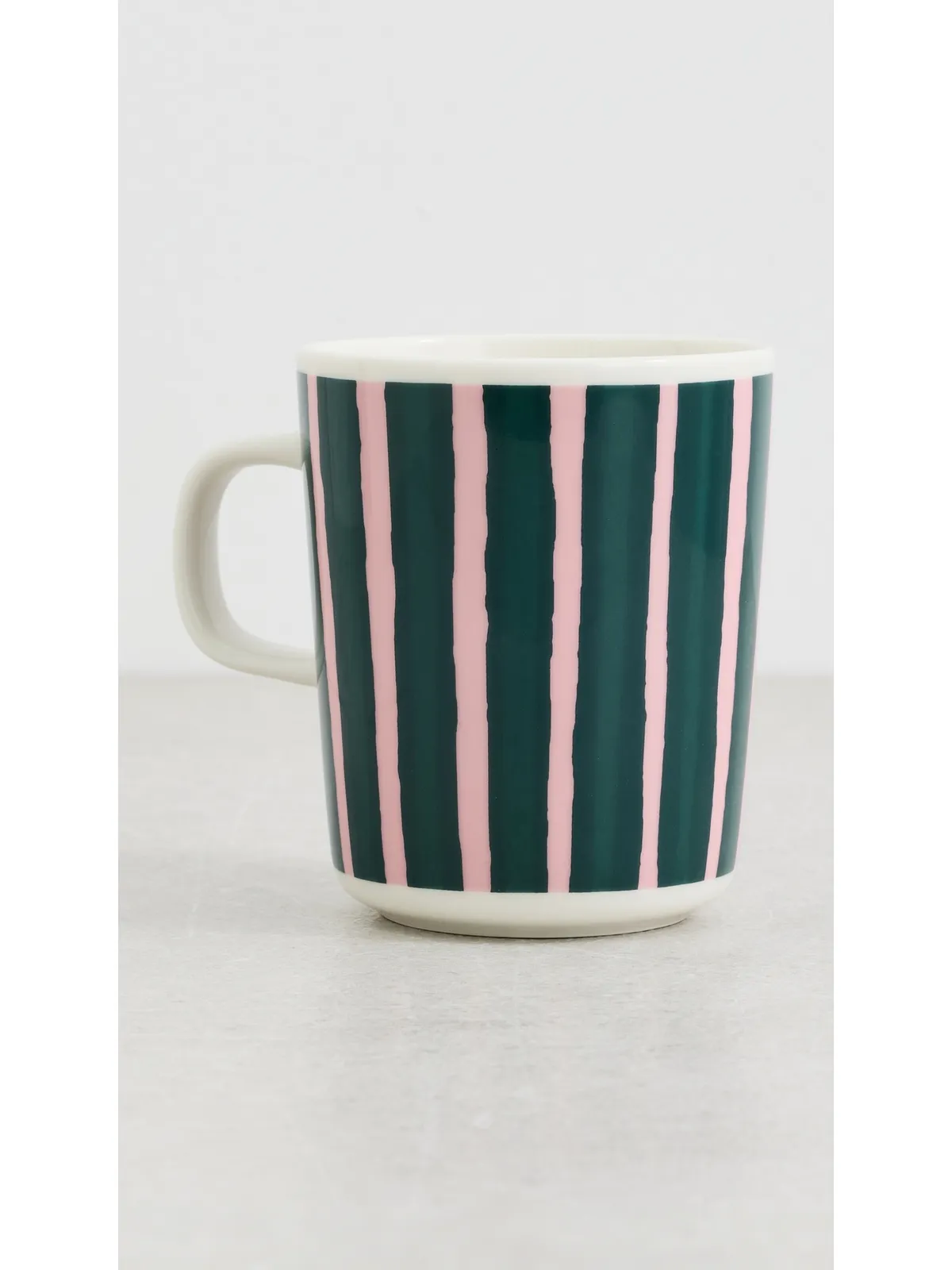 Marimekko オイバ ピッコロ マグ White/Pink/Dark Green - 画像2