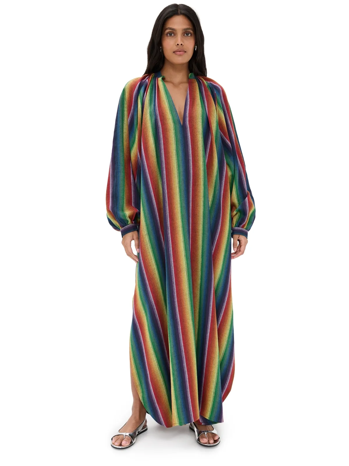 MARRAKSHI LIFE The V Neck Toaureg Dress Stripe - 画像1
